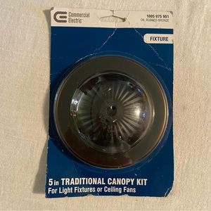 -Commercial Electric 5” Traditional Canopy Kit Oil Rubbed Bronze 1005 975 901